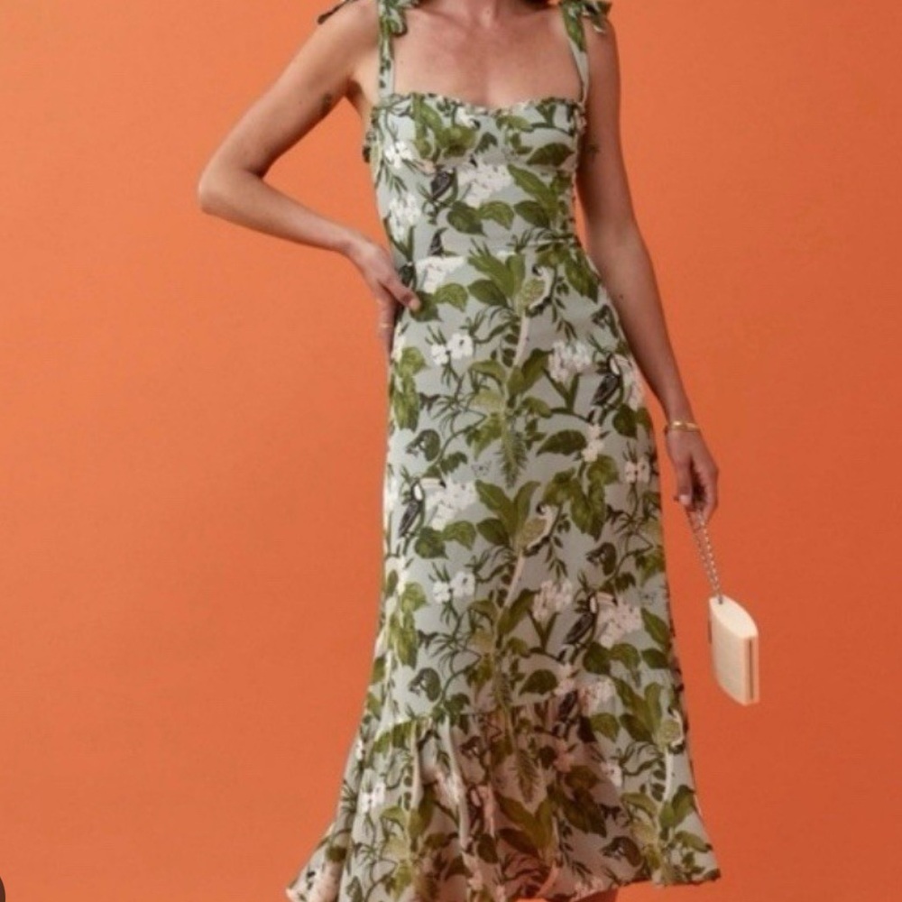 Reformation Nikita Tropical Midi Dress